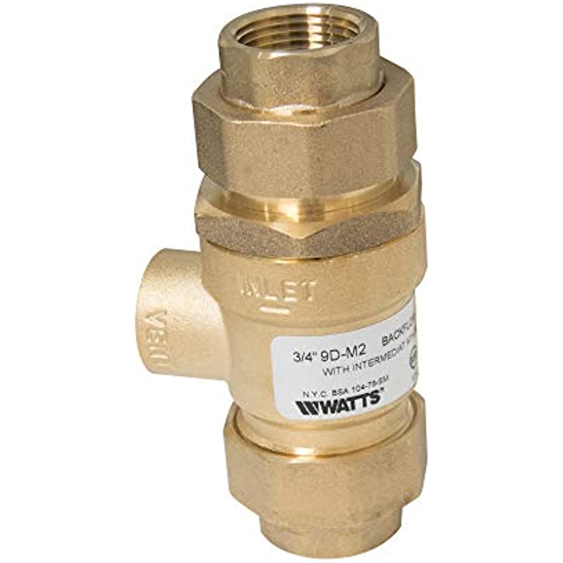 Watts 9DM2 Dual Check Valve with Intermediate Atmospheric Vent, 3/4