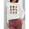 thumbnail image 2 of Cowboy Christmas Icons Festive Holiday Women's Long Sleeve, 2 of 4