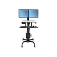thumbnail image 3 of Ergotron WorkFit-C Dual - Sit/standing workstation - mobile - rectangular - gray - black base, 3 of 5