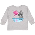 thumbnail image 3 of Inktastic Not Going to Deal with This Today- sleeping flamingo Boys or Girls Long Sleeve Toddler T-Shirt, 3 of 5