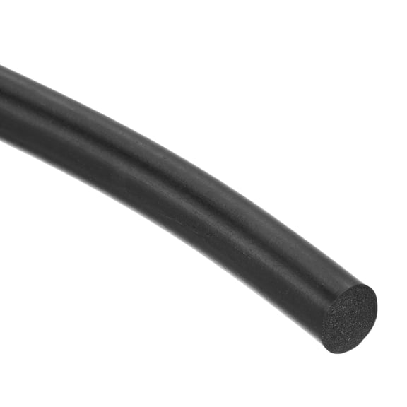 Uxcell Silicone Foam Seal Strip 9.5mm Dia 4.5m 15ft Sponge Rubber Cord Solid Black