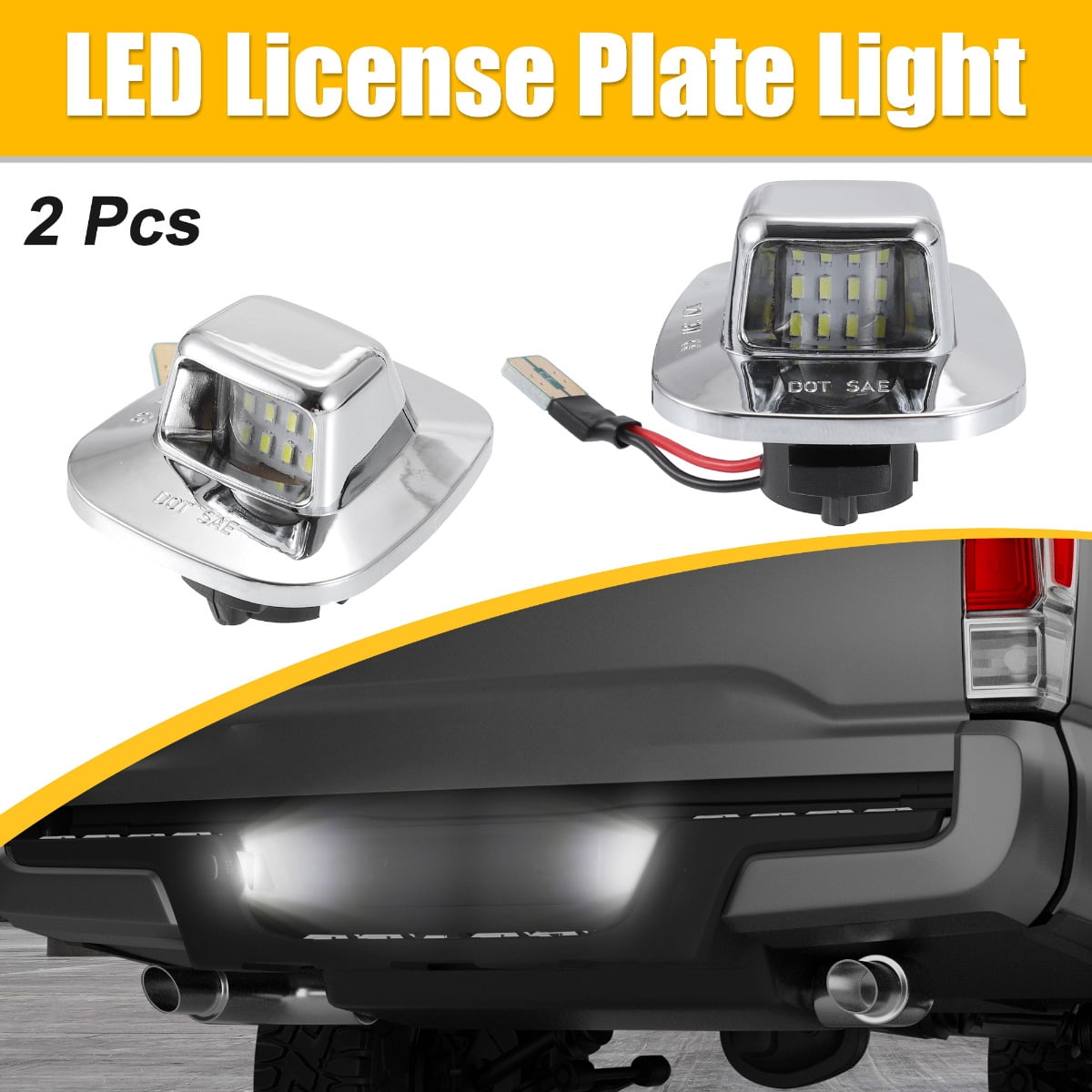 Applicable to LED License Plate Lights for Chevy C1500 C2500 C3500 GMC Sierra 1500 2500 3500