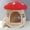 Red, variant on Closed Going Out Home Dual-use pet nest Rattan nest Cute cat nest Dog Kennel Anti-Rattan Mushroom House Raised Cat Bed Rattan Cat Bed Cat Basket Bed Dog House Dog Bed
