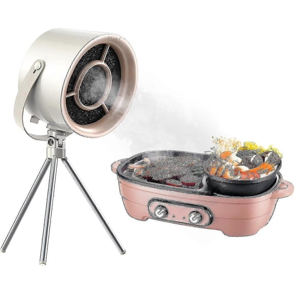 Desktop Range Hood, Portable Range Hood With 3 Speed Exhaust Fan, Detachable Filter Screen Adsorbed Oil, Mini Range Hood For Bbq Indoor Hot Bot