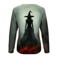 thumbnail image 4 of Tnhcen Chandail en Molleton Oversize à Col Rond pour Femmes Automne Halloween - Chandail Imprimé Effrayant à Manches Longues Décontracté Quotidien & Coupe Ample pour P-3TG, 4 of 5