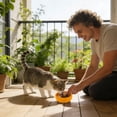 thumbnail image 6 of Silicone Cat Lick Mat With Strong Suction Base For Anxiety Relief & Slow Feeding(Orange-S-14.2X5.3Cm), 6 of 6
