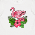 thumbnail image 4 of Inktastic Flamingo with Tropical Flowers Boys or Girls Baby T-Shirt, 4 of 5