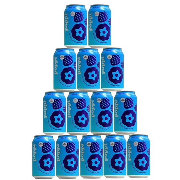 Wild Berry Prebiotic Soda – 12 fl oz Cans (Pack of 14) Packaging May Vary