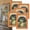 5PCS, variant on Funny Frog Fridge Magnet Kitchen Decor, Retro Mini Framed Frog Art Wooden Magnet, Fun Vintage Refrigerator Magnets for Adults, Cute Animal Magnets for Office Home Decorative Novelty Gift