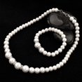 thumbnail image 4 of Xinyolin Wedding Jewelry Set Faux Pearl Necklace Earring Bracelet - Exquisite Inlaid Artistic Set, 4 of 7