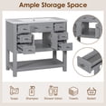 thumbnail image 3 of 36" Bathroom Vanity Cabinet with Top Sink, Modern Storage Cabinet with 2 Soft Closing Doors, 6 Drawers and Bottom Storage Shelf, 3 of 8