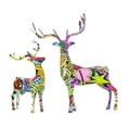 thumbnail image 2 of Esquirla 2pcs Resin Deer Figurine Shelf Tabletop Reindeer Statue Sculpture Illusions Home, 2 of 7