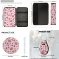 thumbnail image 7 of KUIFORTI Red Strawberry 14 Pcs Seat Covers for Car Auto Center Console Armrest Pad Steering Wheel Cover Wristlet Keychain Car Interior Automotive Fits Most Cars, Sedans, SUVs, 7 of 7