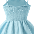 thumbnail image 5 of Girls Summer Dress Off Shoulder Flutter Sleeve Midi Swing Dresses (Light Blue 8 Years), 5 of 8