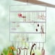 thumbnail image 2 of Expositor de collares, pendientes, llaves y pulseras para decoración del hogar Organizador de joyas de metal blanco, 2 of 8