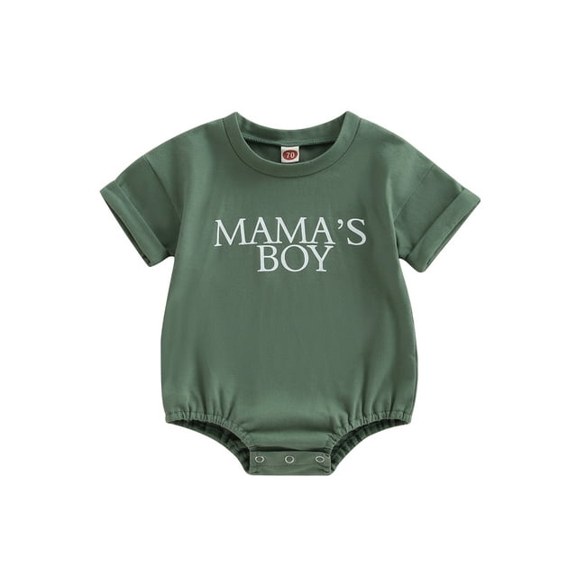 Faithtur Barboteuse pour Bébé Garçon, Manches Courtes Col Rond Imprimé Lettres Vêtements d'Été pour Usage Quotidien