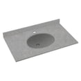 thumbnail image 1 of Swanstone 43W x 22D in. Ellipse Solid Surface Vanity Top, 1 of 3
