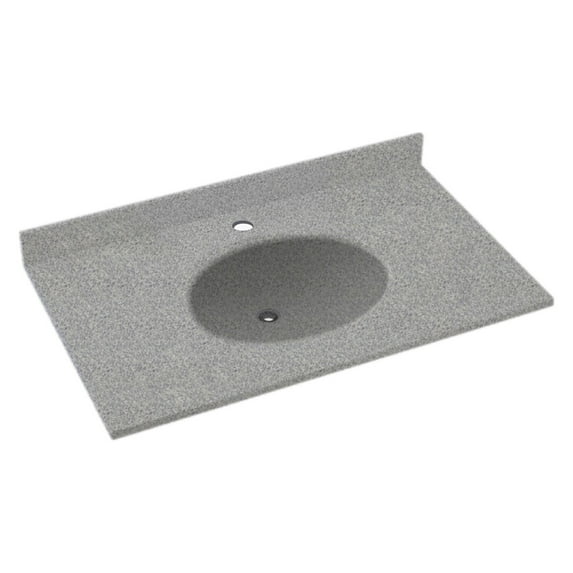 Swanstone 43W x 22D in. Ellipse Solid Surface Vanity Top