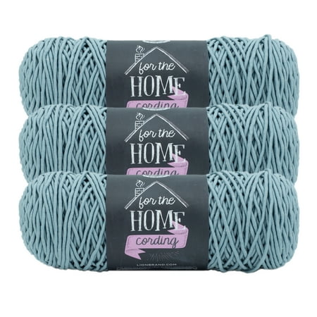 UPC: 0842093138952 | Lion Brand Yarn For the Home Cording Seafoam Medium Recycled Cotton  Polyester Blue Yarn 3 Pack