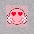 thumbnail image 3 of Wild Bobby Cute Trippy Peace Heart Valentine's Day Peace Hipster Vibes Men Tee, 3 of 6