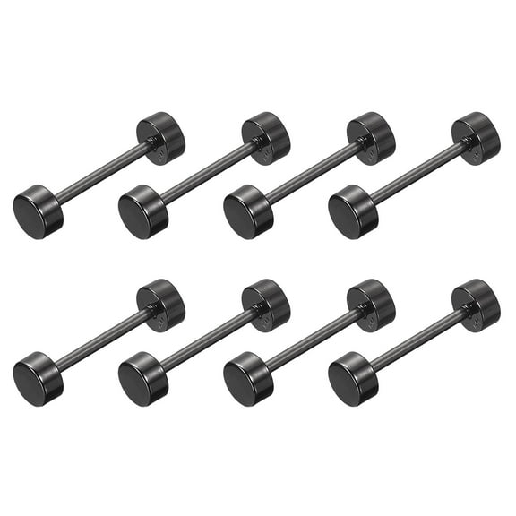 8Pack Metal Bag Strap Connect Buckles,25x35mm Purse Screw Fixing Rivets (Metallic Black)