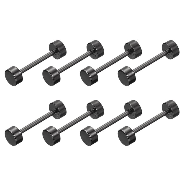 Unique Bargains 8Pack Métal Sac Sangle Connecter Boucles, 25x35mm Bourse Vis Rivets de Fixation (Noir Métallique)