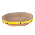 thumbnail image 2 of Langgg Cat Scratcher Cardboard Kitty Oval Corrugated Lounge Bed Scratching Board M, 2 of 8