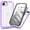 Purple, variant on Dteck for iPhone 17e Case with Built-in Screen Protector and Camera Lens Cover, Full Body Protection Shockproof Rugged Bumper with Clear Back,Purple