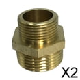 thumbnail image 1 of 2X 1 icnh Adaptador de ajuste de pezón hexagonal Rosca macho Conector de aceite de agua Modelo_2 2 piezas, 1 of 8