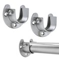 thumbnail image 1 of Stainless Steel Closet Pole Sockets 25mm/32mm - Heavy Duty U-Shaped Flange Rod Holders for Wardrobe Shelving, 2 Pack with Screws, 1 of 5