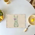 thumbnail image 3 of RKSTN Polyester fiber placemat Watercolor Easter Placemat Flower Checkered Rabbits Easter Egg Home Kitchen Table Decoration Table Mat room decor, 3 of 5