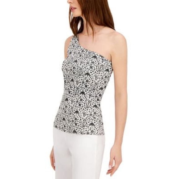 MSRP $40 Inc International Concepts Women Ribbed One-Shoulder Tank Top Size 2XL
