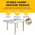 thumbnail image 4 of Navy Blue Leaves Table Cloths for 5 Foot Rectangle Tables, Summer Botanical Patio Waterproof Elastic Fitted Tablecloths, Washable Rectangular Table Cover for Camping, 4 of 8
