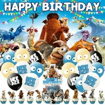 Ice Age Birthday Decoration Party Supplies Balloons Cake Toppers Backdrop Cartoon Character Themed Party Decorations