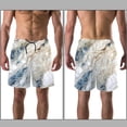 thumbnail image 3 of luoweisi Men's Beach Shorts Quick Dry Swim Trunks with Mesh Lining Marble Texture M, 3 of 5