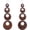 Brown, variant on Big Round Circle Wood Drop Dangle,Boho Hippie Long Wooden Earrings Dangle Earrings with Silver Hook for Women?ER1184-Circle Bronw?