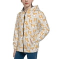 thumbnail image 2 of Kdxio Corgi Dog Pattern Kids Boys Girls Zip Up Hoodie 3D Printed Hooded Sweatshirt Hoody Coat with Pocket 7-12 Y-Medium, 2 of 6