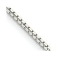 thumbnail image 1 of Diamond2Deal Collier Chaîne Boîte en Argent Sterling 925 Rhodié 1.5 mm pour Femmes 22 Pouces, 1 of 7