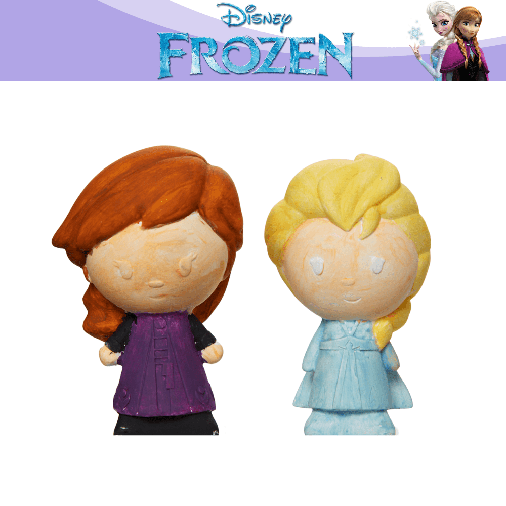 Disney Frozen Elsa Anna Figurines DIY Paint Set Arts and Crafts for Kids Age 6+