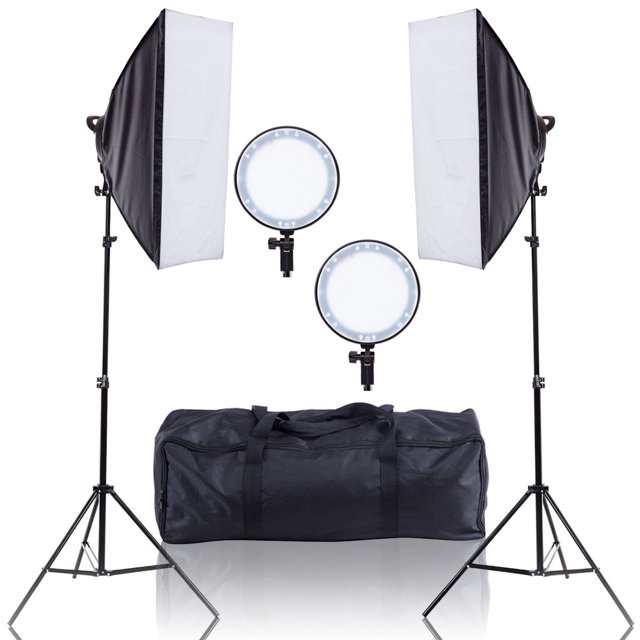 Costway Réglable Softbox Studio d'Éclairage Continu W / 2 Stand Sac de Transport