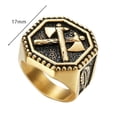 thumbnail image 3 of Retro Slavic Perun Axe Men Motorcycle Party Ring 14K Yellow Gold Punk Classic Silver Plated Hip Hop Street Men Ring Jewelry, 3 of 6
