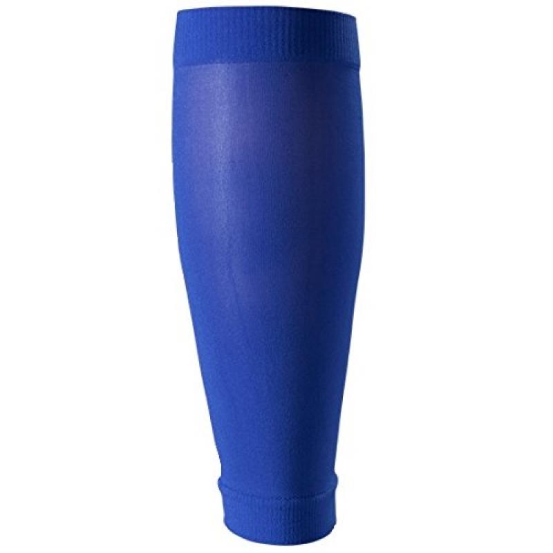Shin Guard Sleeves for Soccer (4 Sleeve Pack) (Blue) by CrossBones