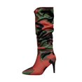 thumbnail image 5 of Oyedens Camo Stiletto Knee High Boots for Women Camouflage Slouchy High Heels Knee Length Long Boots, 5 of 7