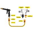 thumbnail image 4 of AJKSFHIU Summer Savings!Garden Hose Nozzle Sprayer High Pressure, Water Spray Car Wash Handle Garden Tool with 3-Connector, Portable Garden Hose Nozzle for Cleaning Cars, Walls, Windows, 4 of 9