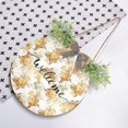 thumbnail image 4 of Coolnut Welcome Sign Hanging Plaque Sign Yellow Roses Porch Wall Front Door Garden Home Welcome Hanging Sign, 12x12 in Home Decor, 4 of 7
