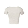 thumbnail image 3 of FashionMille Womens Basic Scoop Neck Short Sleeve Crop Top, 3 of 3