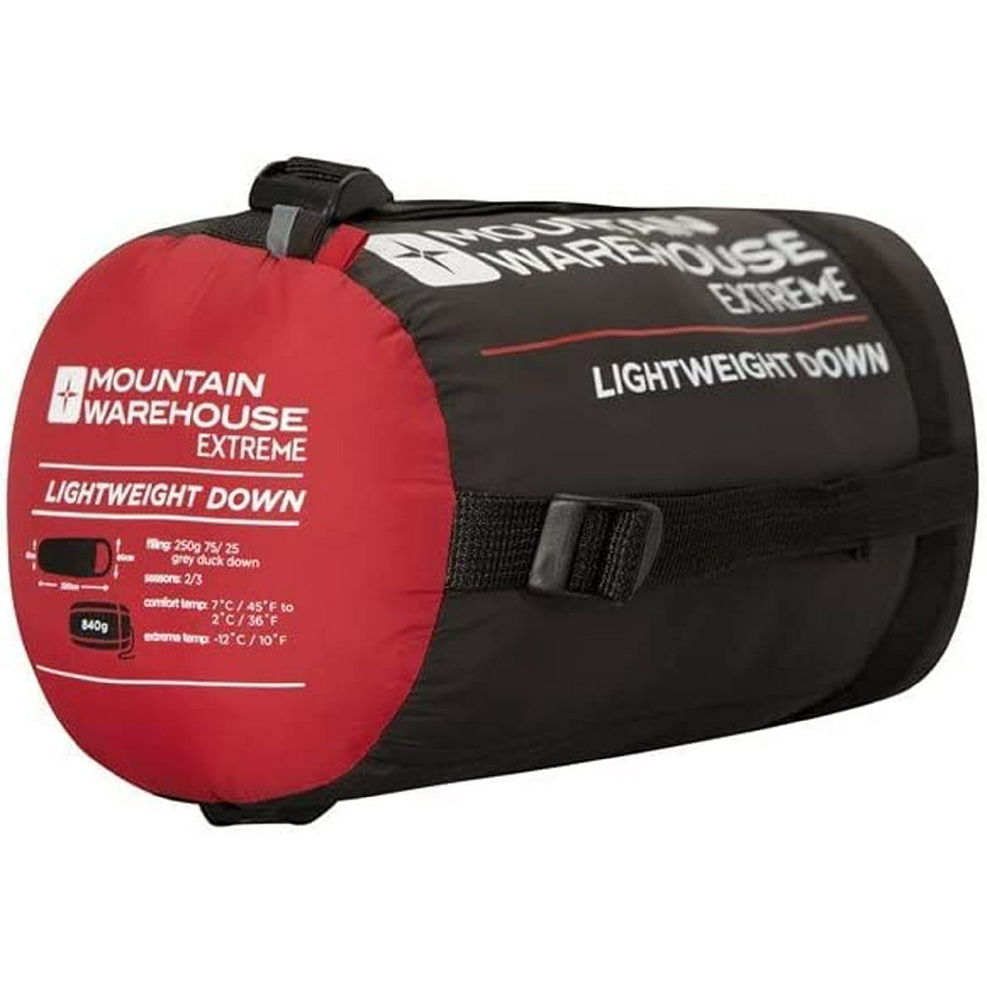 Mountain Warehouse Extreme Lightweight Down Sleeping Bag Red