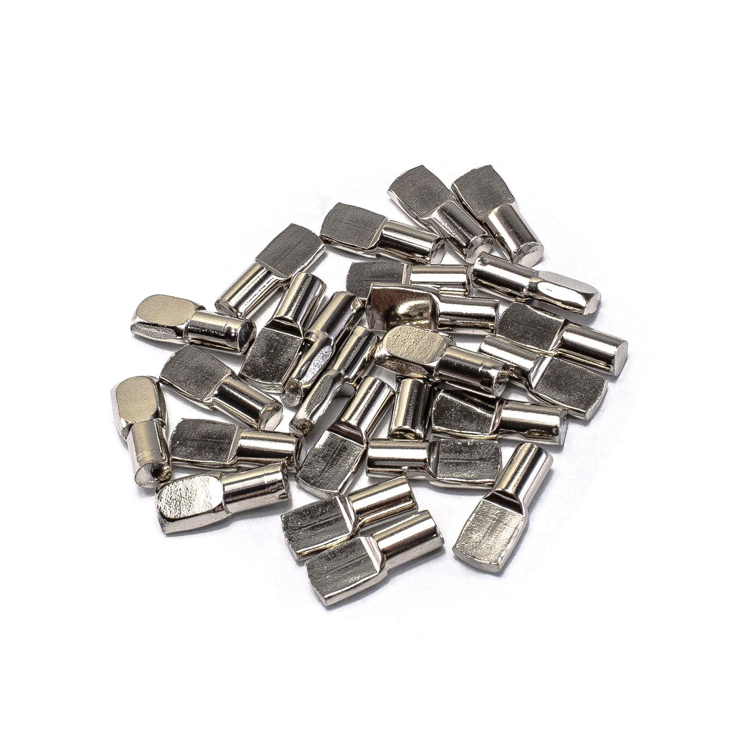 POWERTEC QP1104 1/4Inch Shelf Pegs Nickel Plated Spoon Shelf