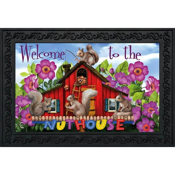 Briarwood Lane Spring Nuthouse Squirrels Doormat