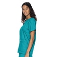 thumbnail image 4 of Landau Haut d'Uniforme à Boutons-Pression pour Femme, Coupe Classique Décontractée, Col en V, 4 Poches, 4 of 6